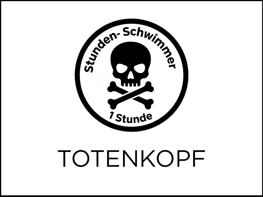 totoenkopf-schwimmabzeichen Schwimmabzeichen mit Totenkopf-Symbol